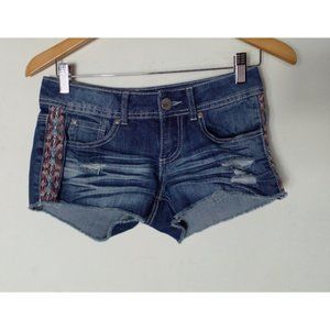 Empyre Blue Cutoff Distressed Jean Shorts Size 3